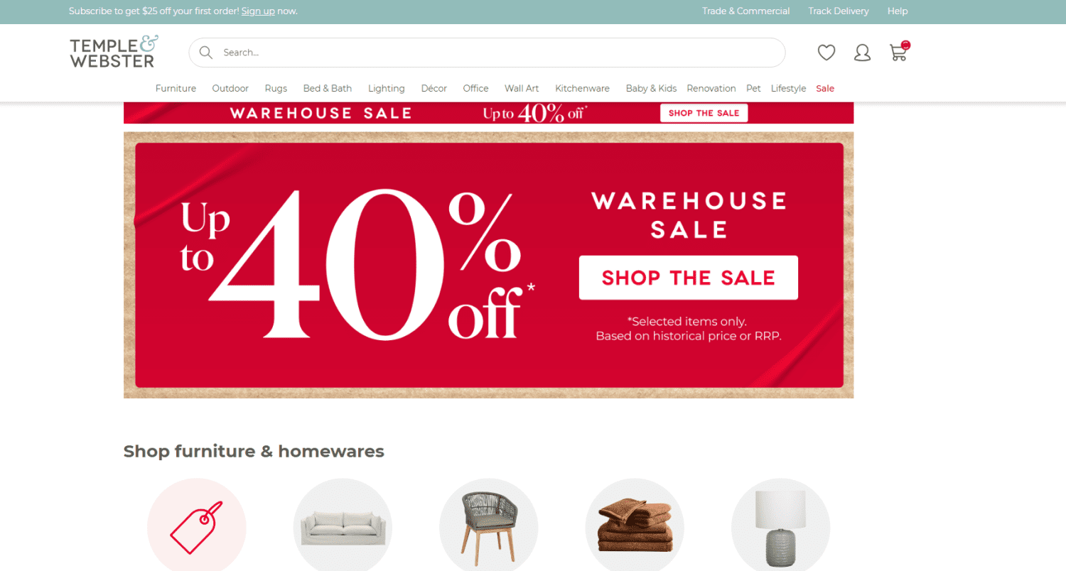 Temple & Webster furniture factory
