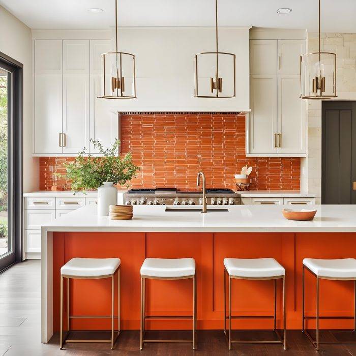 Use Orange for Upper Cabinets Only
