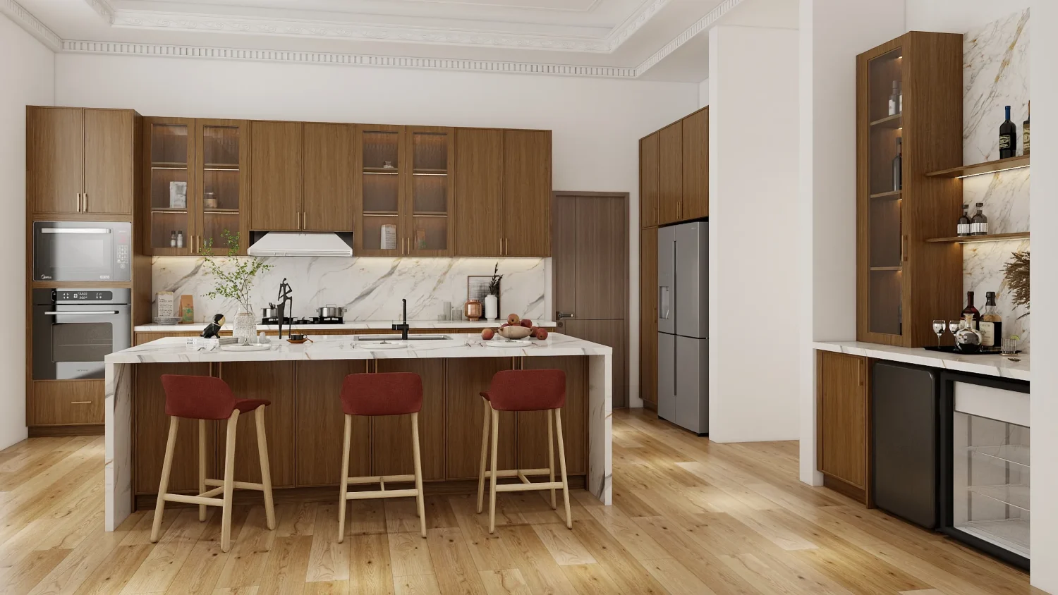 Wood Veneer Cabinets - PA Kitchen