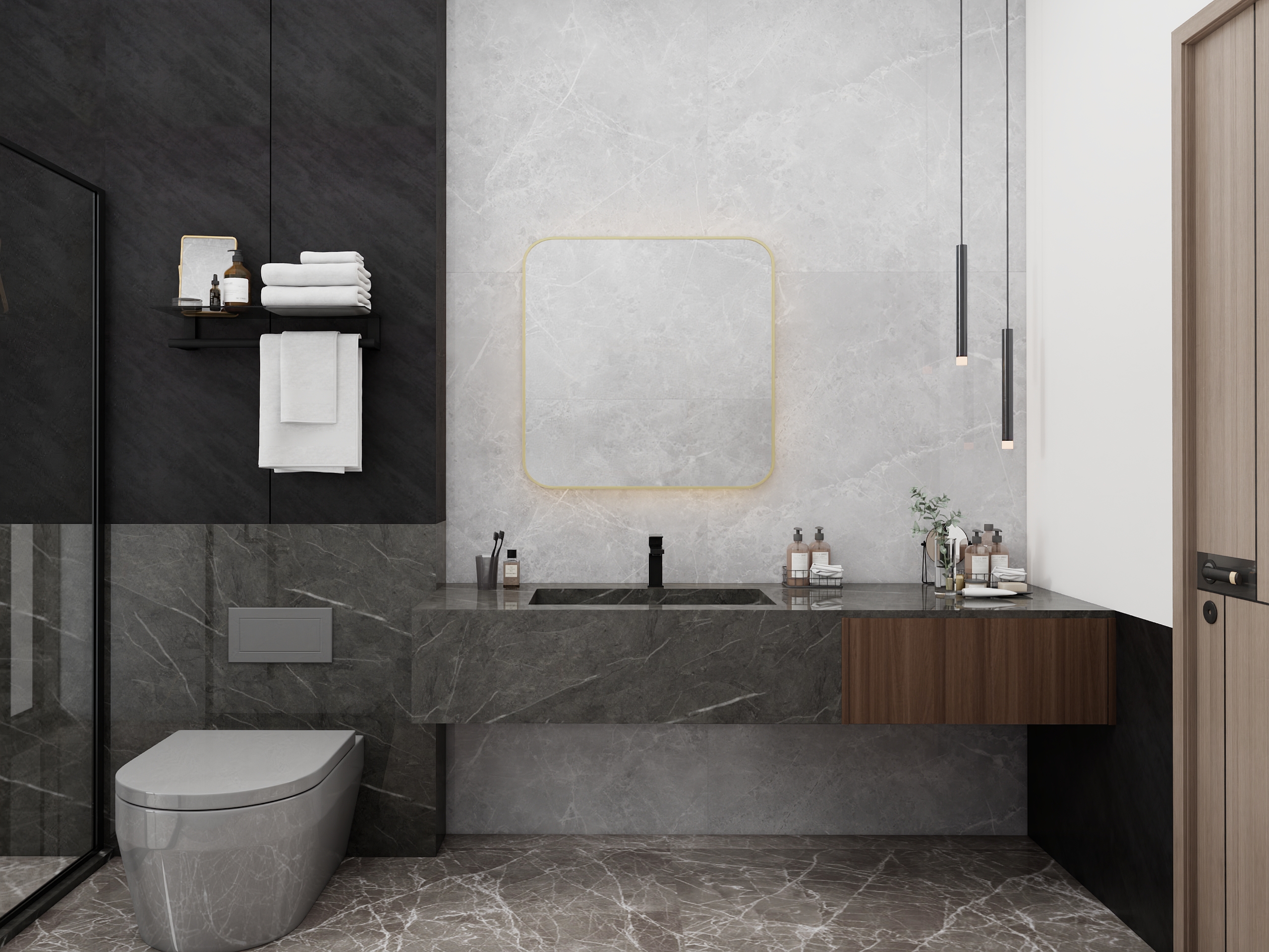 quartz hotel bathroom cabinet