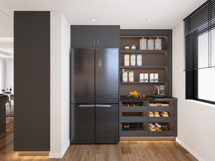 luxury kitchen cabinet with Intelligent Storage to keeps your items organized