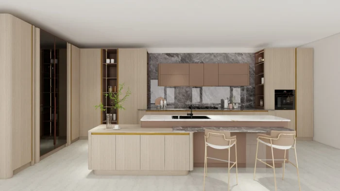 Luxury Kitchen Cabinets Design Inspiration: 24 Unique Design Points for a Premium Kitchen 14 Multi-functional islands offer extra prep space and hidden compartments make cabinet luxury