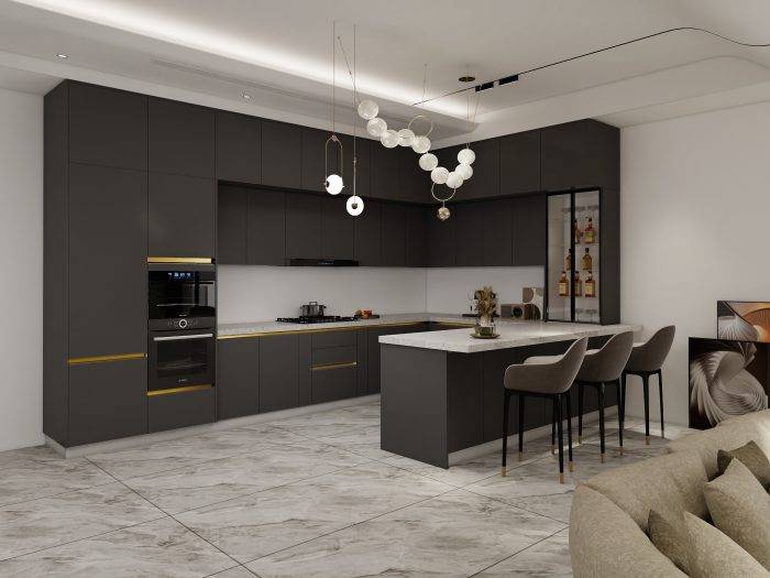 luxury kitchen cabinets gold metallic accents