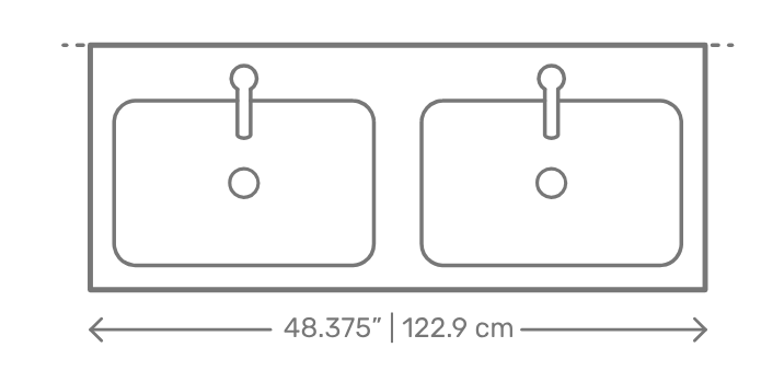 48 inch double sink vanity dimension