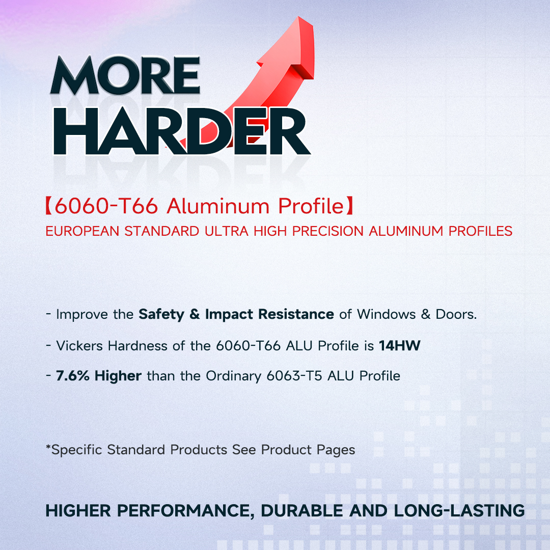 6060-T66 aluminum profile more harder