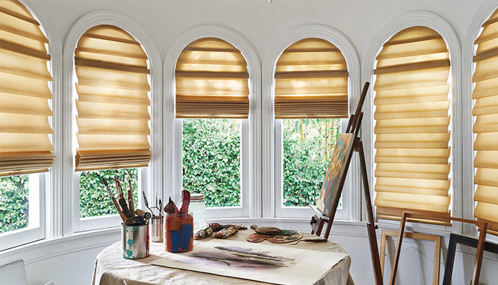 Arched Window Design with curtain desigrn Ideas