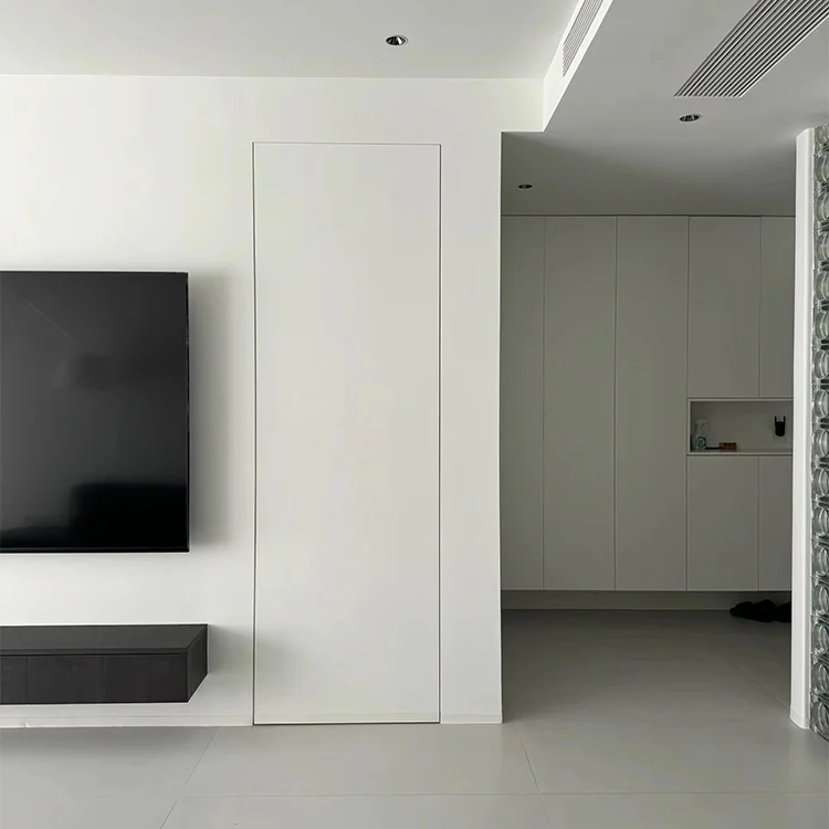 Puerta interior minimalista blanca moderna