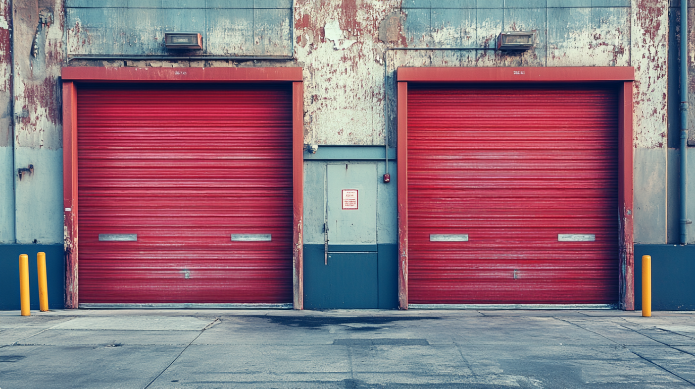 Pink Rolling-Shutter-Doors