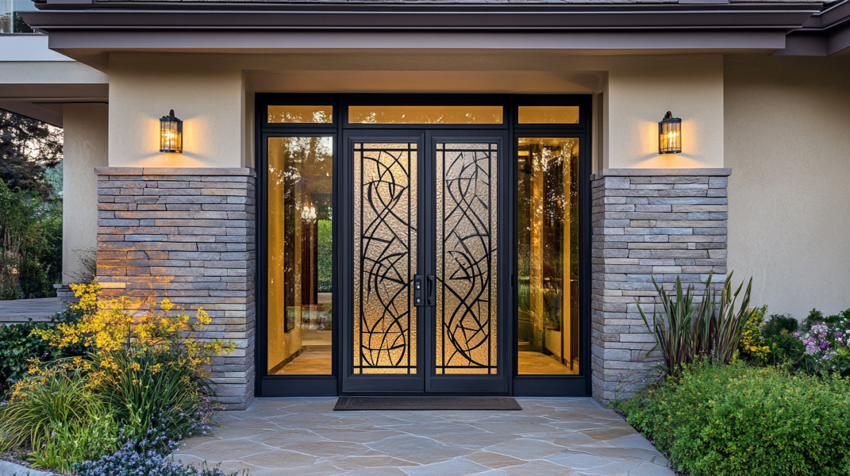 aluminum double security door
