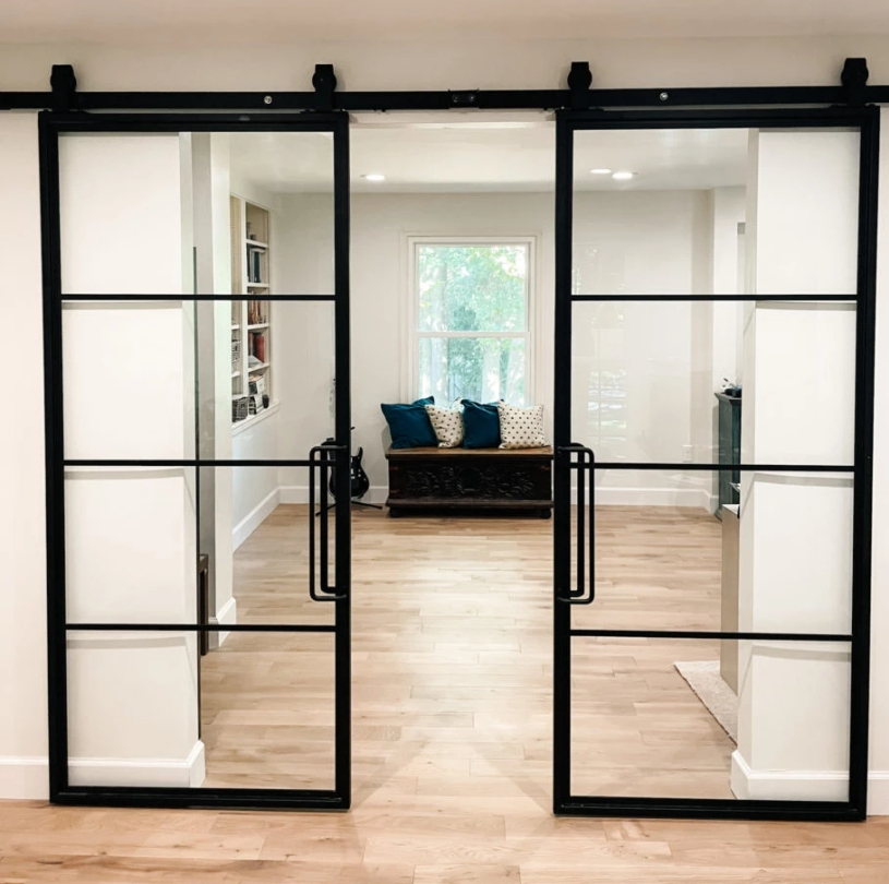 aluminum-glass-barn-door designs