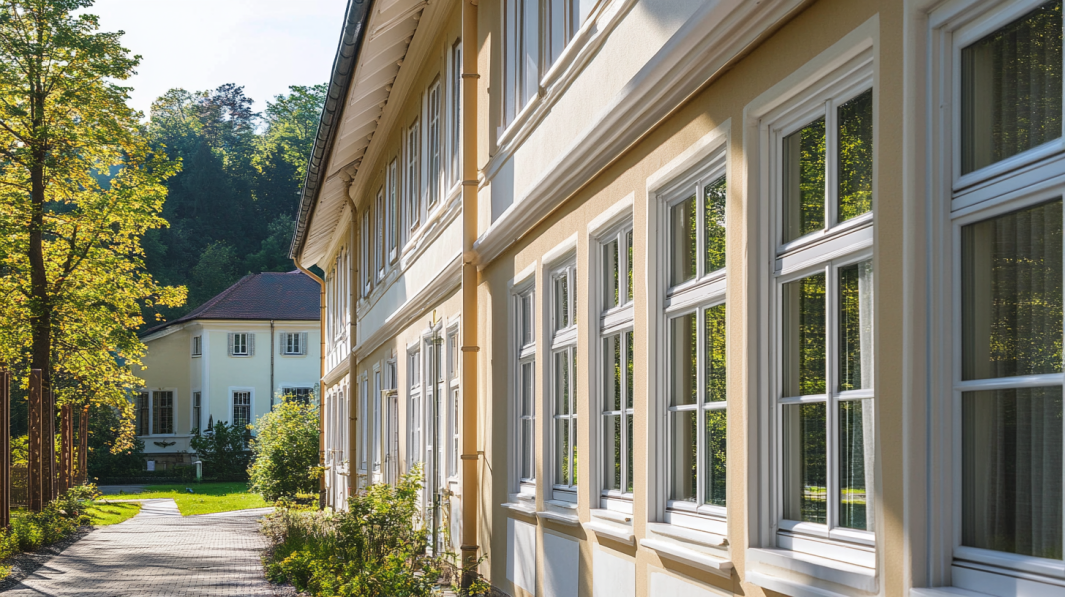 Restored historic house featuring upgraded energy-efficient windows