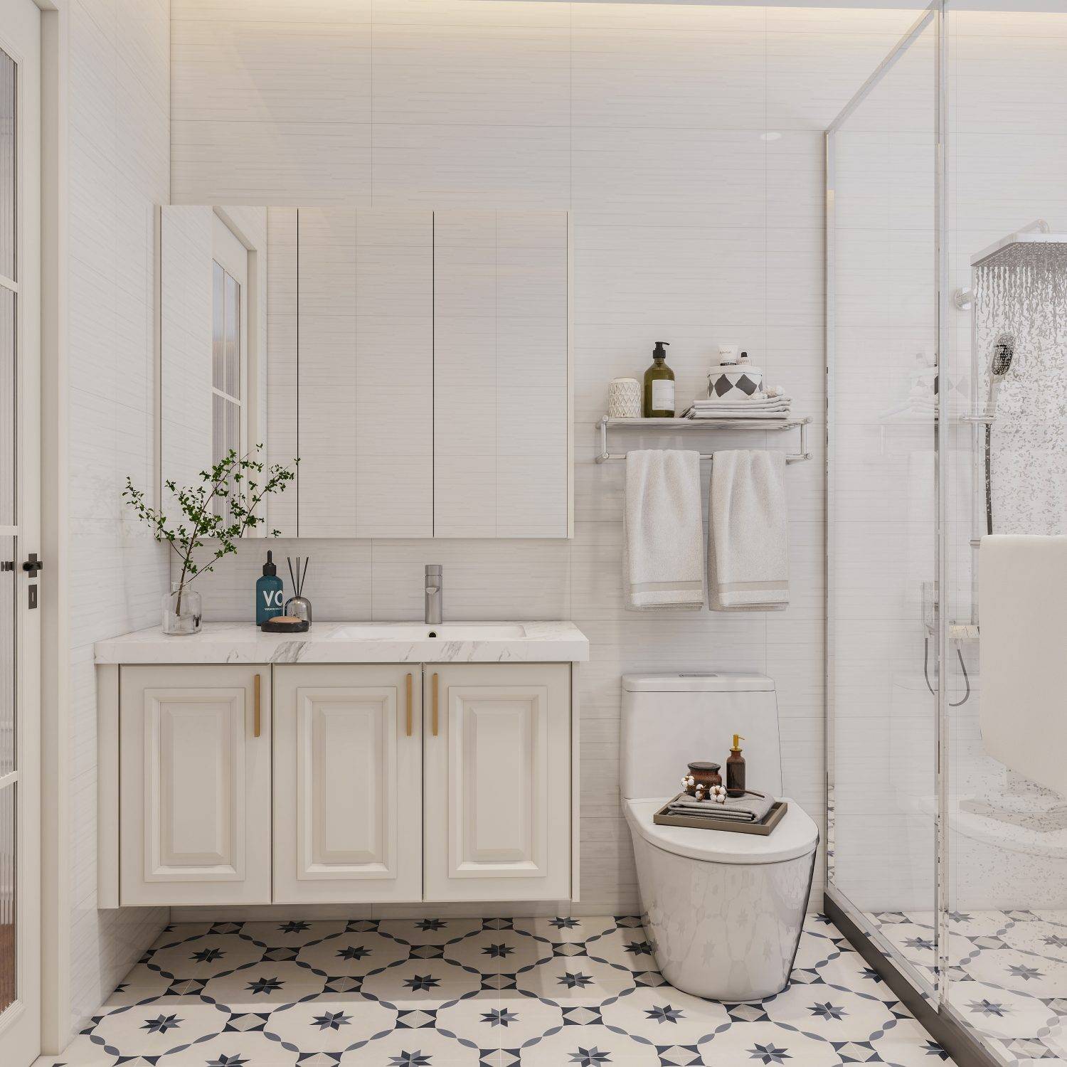 Choosing the Right RTA Bathroom Cabinets for Your Project 1 RTA bathroom vanity with sleek white finishes