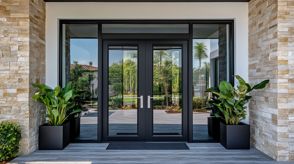 Double Security Doors: A Complete Guide for Home and Business 1 black double security door