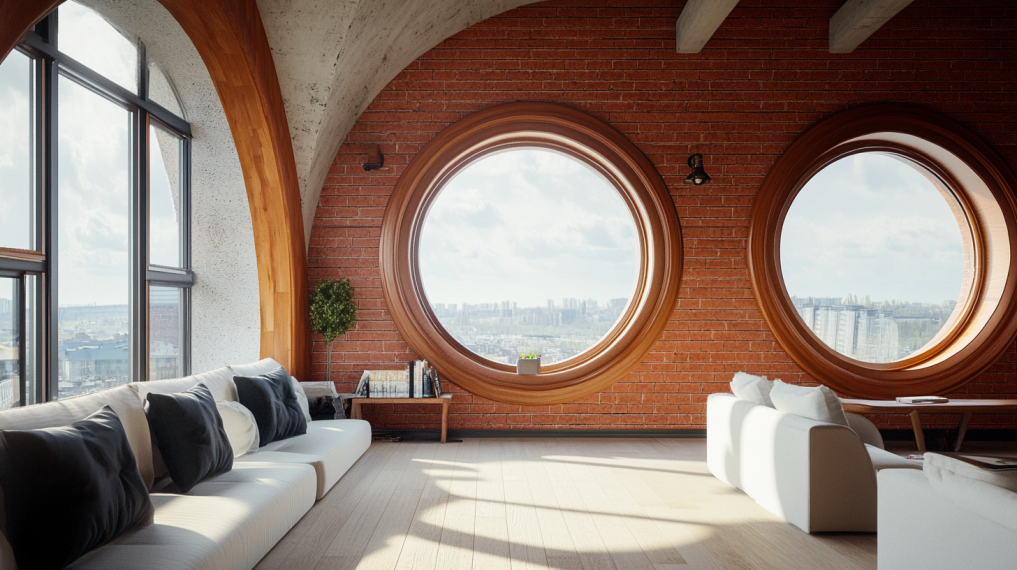 circle window for the commercial buidling