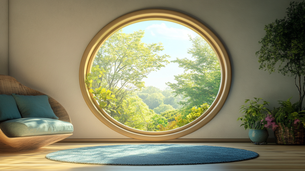 customize circular wooden window ideas