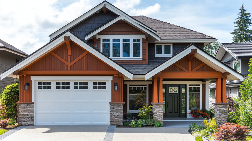 fashinable white overhead garage windows doors