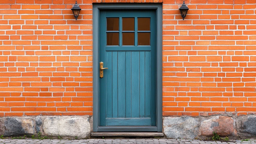 clsscial blue-wooden-single-french-swing-door design ideas