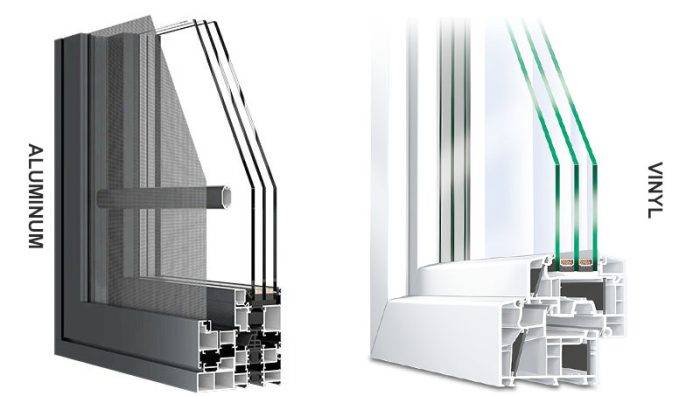 vinyl windows vs aluminum window
