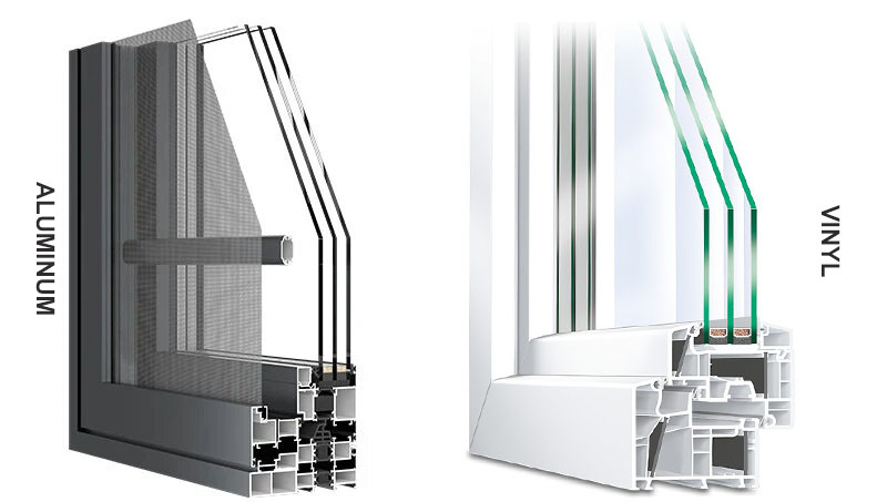 Vinyl vs Aluminum Windows: Which is Best for Your Commercial Projects?(2025) 1 vinyl windows vs aluminum window