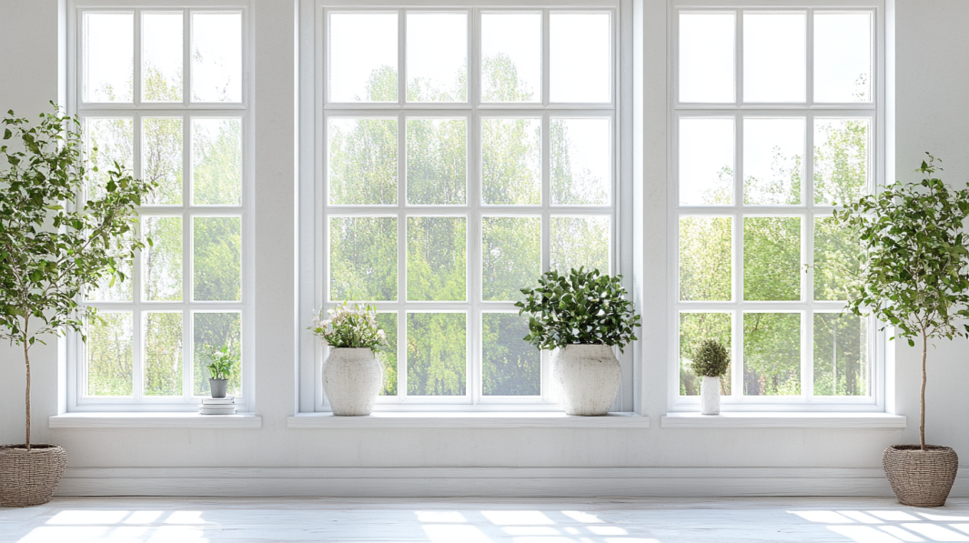 white aluminum impact windows