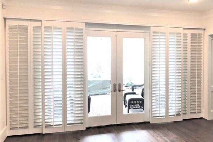 white double swing door