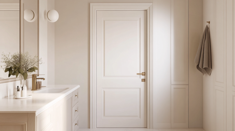 white-panelled-door design ideas for the bathroom