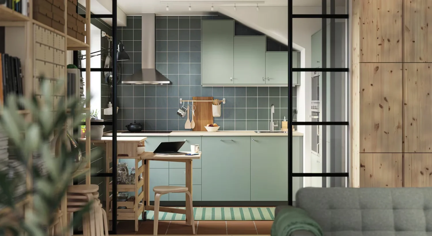IKEA kitchen cabinets in a modern kitchen, designed for long-term durability and style.