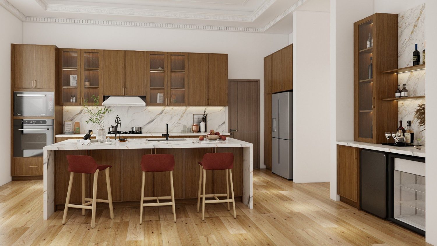 heritage kitchen cabinet design with traditional wood finish and butler’s pantry featuring classic craftsmanship and ornate details
