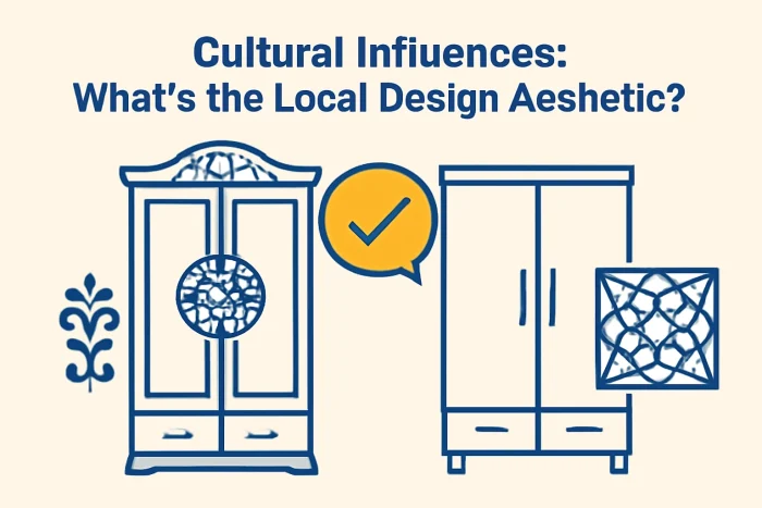 A traditional and modern wardrobe cabinet design, reflecting cultural influences in UAE.