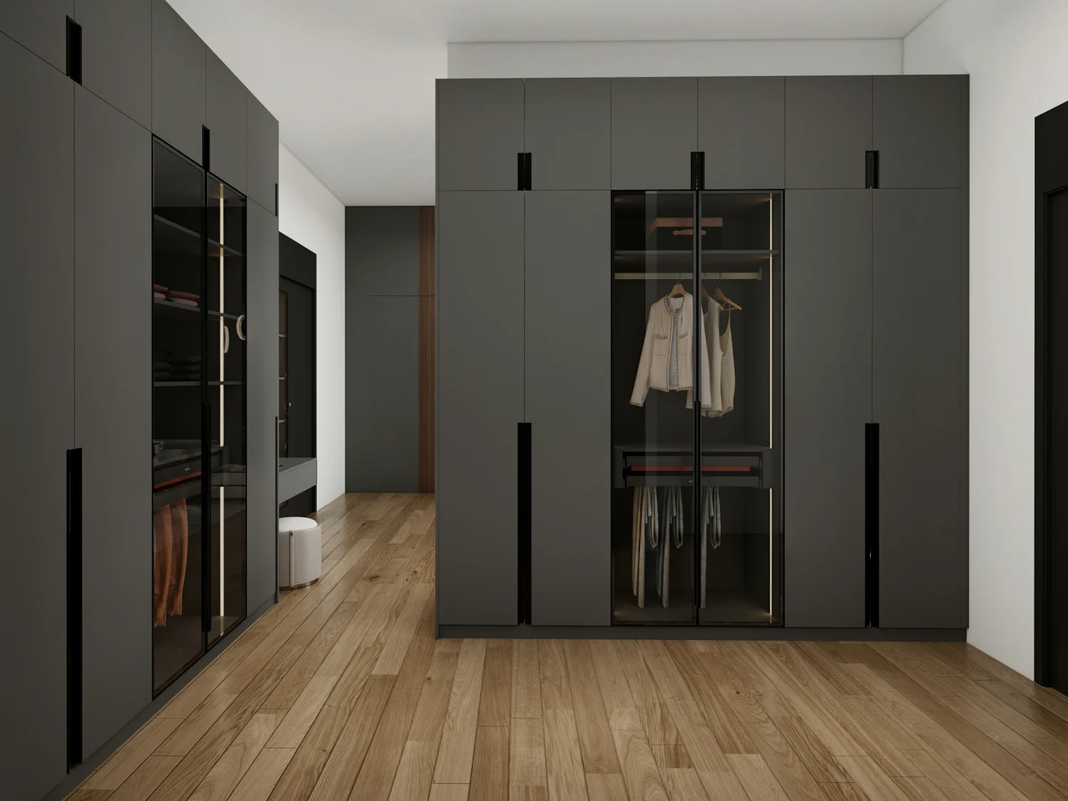 12 Modern Wardrobe Design Tips to Fix Storage and Layout Issues 13 High-quality materials used in a modern wardrobe to ensure long-lasting durability.