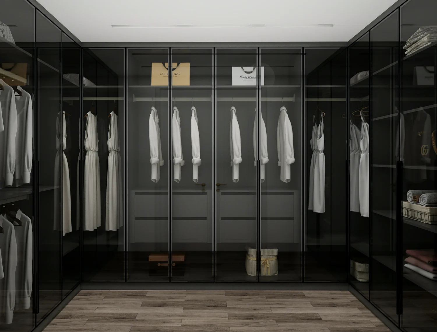 How to Style a Black Wardrobe: Avoiding Common Design Pitfalls 12 A black wardrobe placed in a master bedroom, offering a sophisticated and bold storage solution.