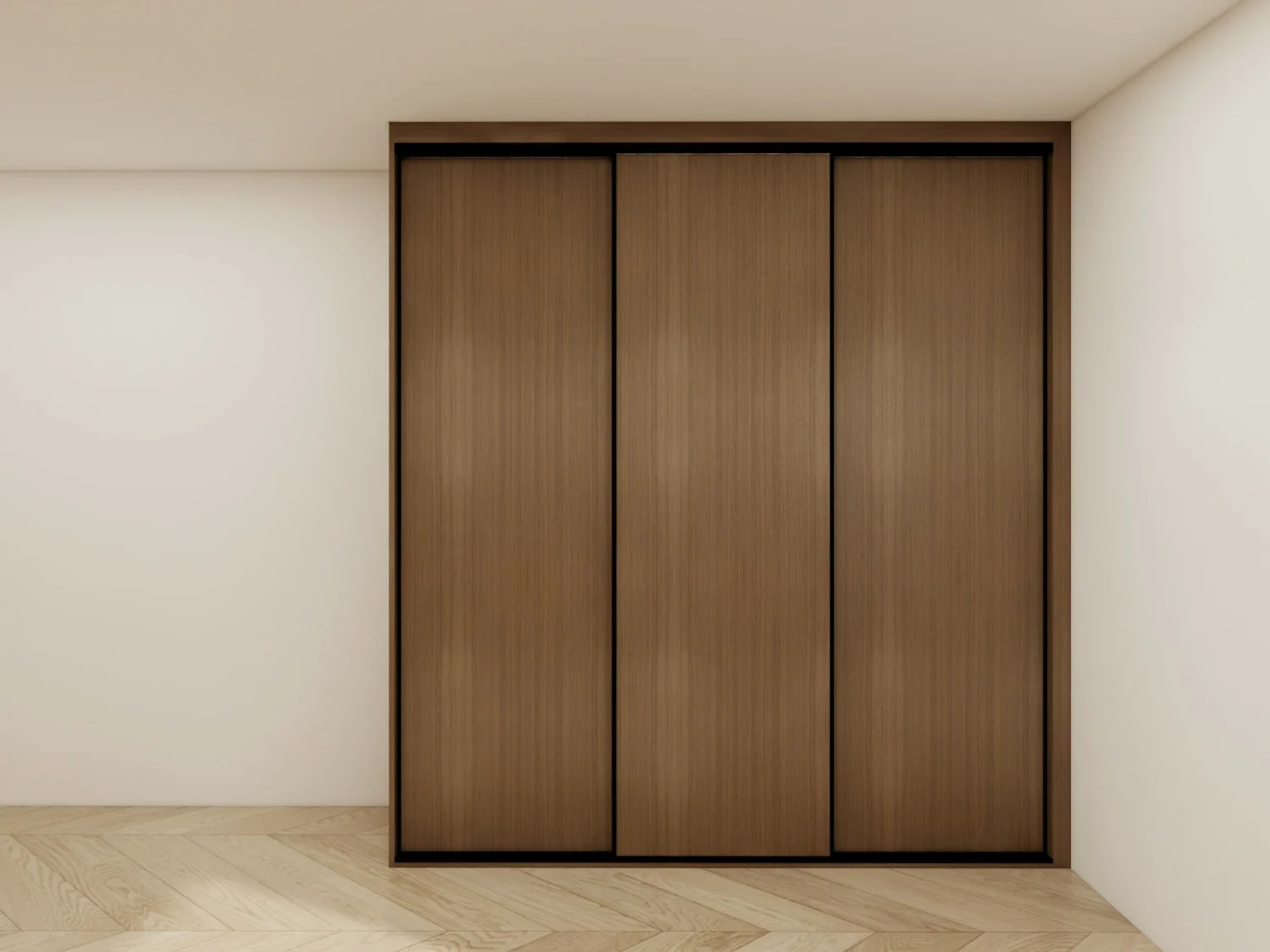 Sliding door wardrobe made from sustainable materials like reclaimed wood, perfect for eco-conscious homeowners.