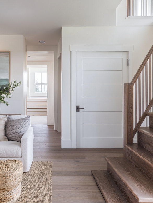 10.white modern interior door bright hallway