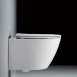 Contemporary wall hung toilet design with sleek lines from a top sanitary ware manufacturer