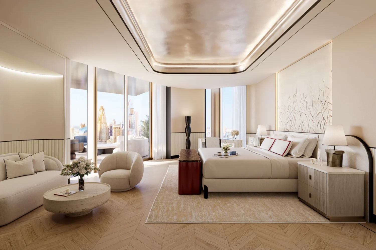 Modern Hotel Fixed Furniture with Wall Panel and Wardrobe