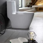 Stylish one piece toilet design with sleek lines from a top sanitary ware manufacturer