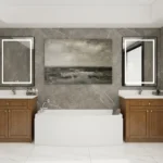 Sanitary Ware 19 Warm Walnut Vanity in Contemporary Marble Oasis scaled 1