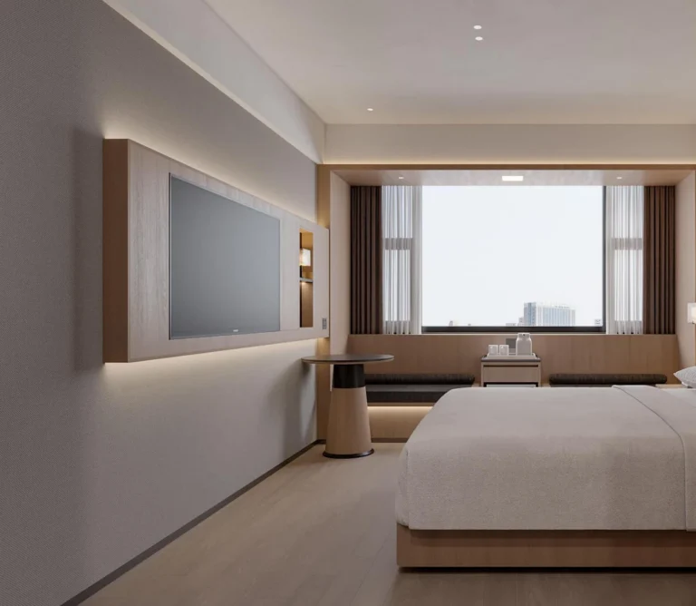 UAE IHS Hotel Projects - Luxury Wooden Style Hotel Bedroom