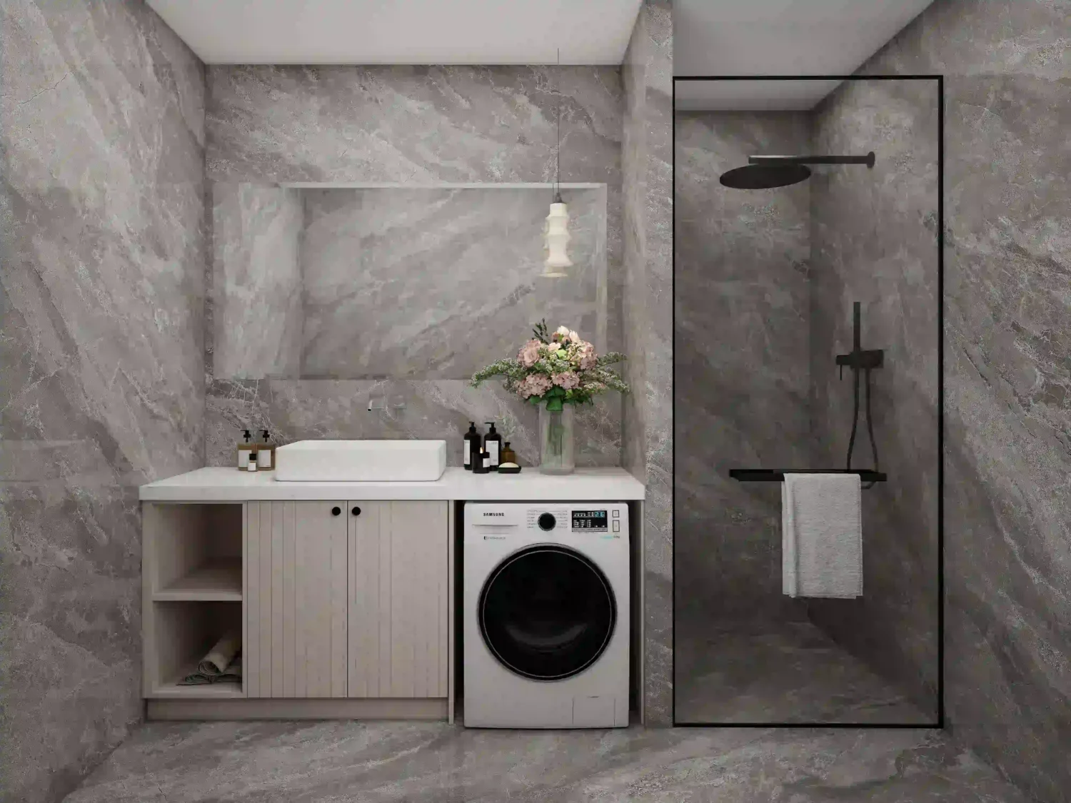 modern bathroom sink cabinet design with freestanding layout and soft neutral tones for stylish home interiors