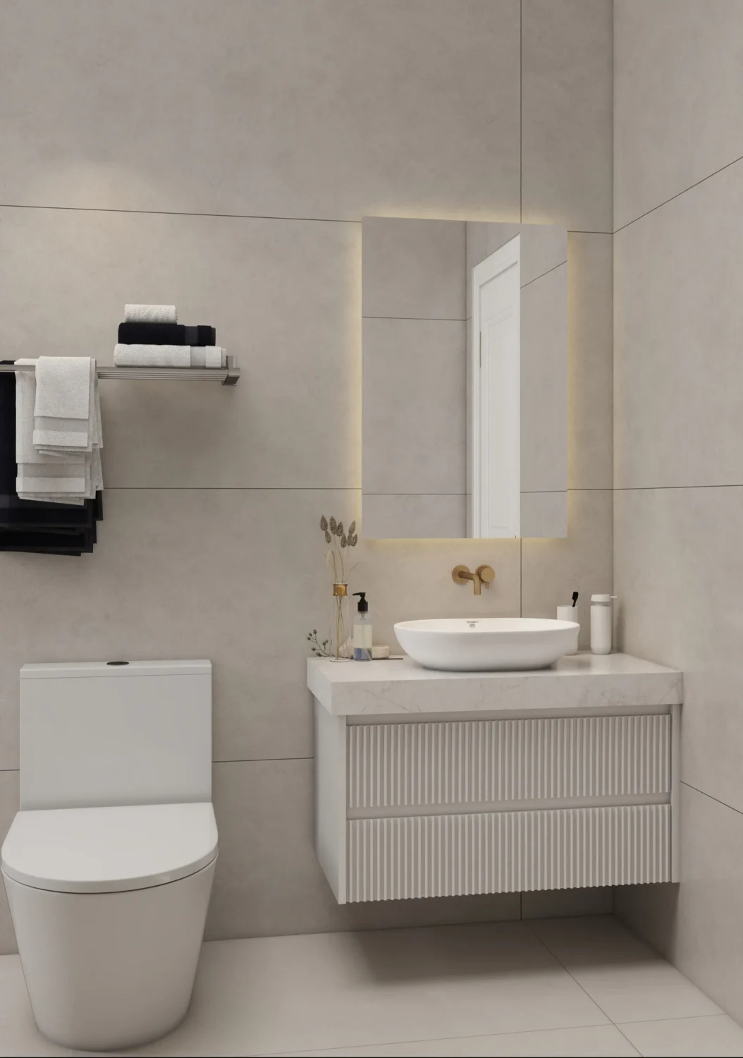 corner bathroom sink cabinet designed for small layouts with efficient open shelving and compact countertop placement