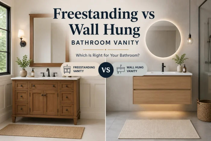 freestanding vs wall hung bathroom vanity