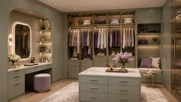 Top 7 Trends in Modern Walk-in Closet Design for Master Suites 7 Integrated Vanity & Lifestyle Corners