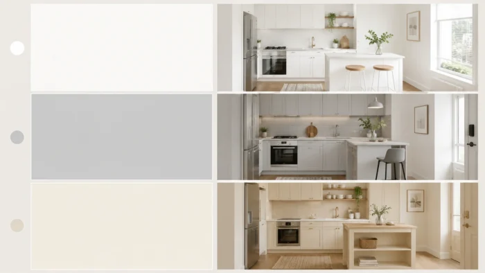 Best Cabinet Color Ideas for Small‑Size Kitchens 2 three classic kitchen colors
