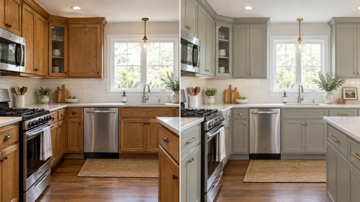 Guide to Updating Kitchen Cabinets: Reface, Refinish, or Replace? 1 kitchen cabinet refinishing