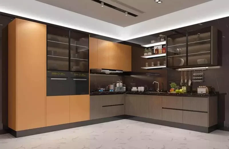 Custom Melamine Kitchen Cabinets