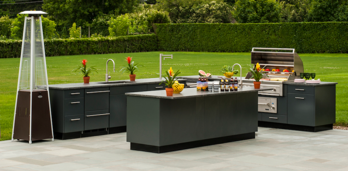 Modern outdoor kitchen cabinets