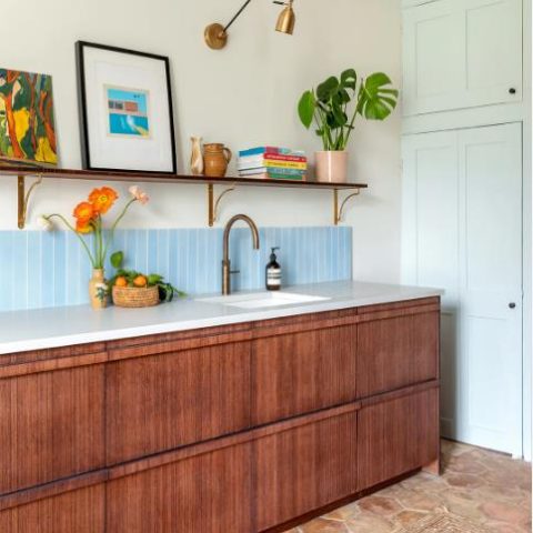 home renovation cabinet bamboo and reclaimed wood