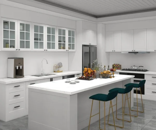 Why Are White Cabinets the Smartest Choice for Modern Kitchens? 2 lacquer shaker cabients