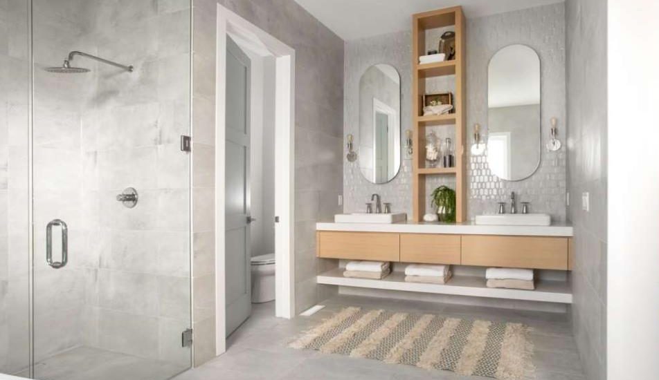 oak bathroom cabinet
